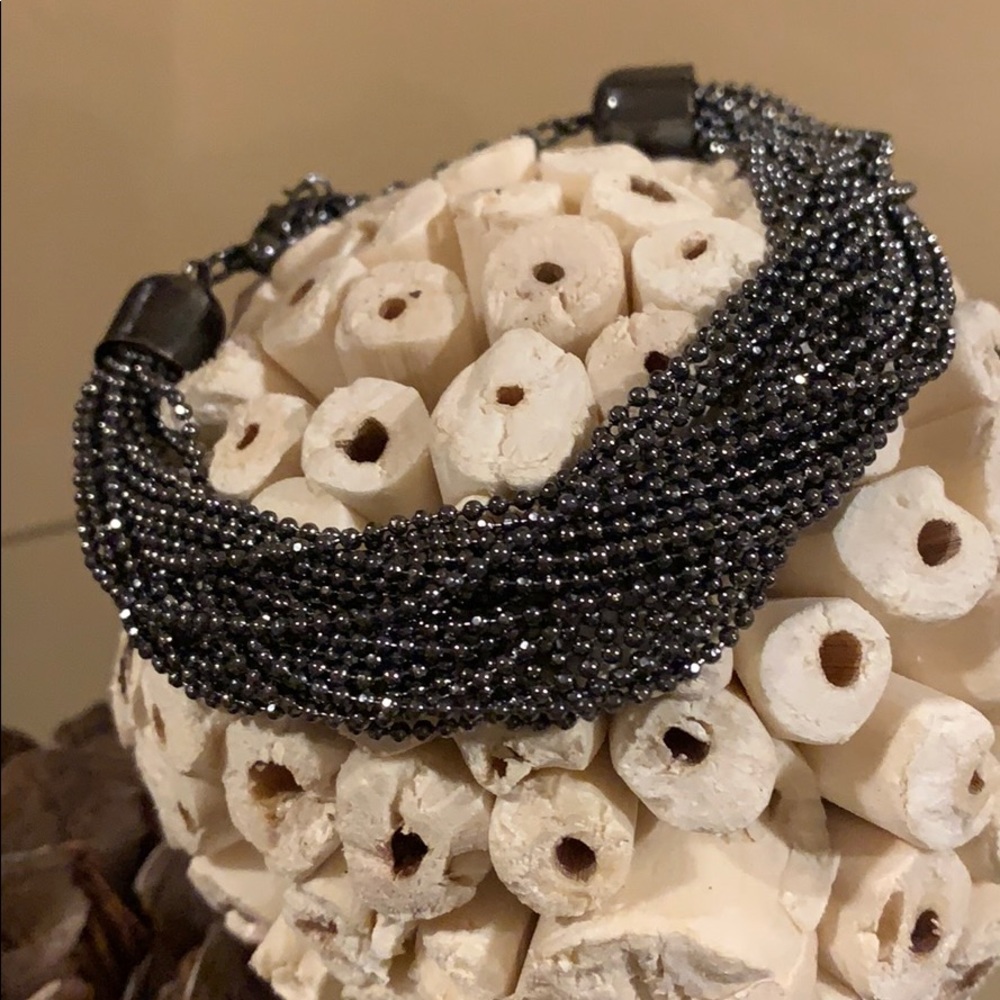 Sparkly Black Metallic Adjustable Women’s Bracelet